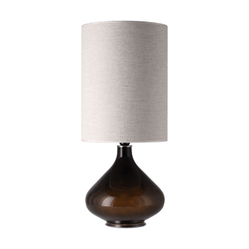 Flavia bordlampe svart lampefot - London Beige L - Flavia Lamps