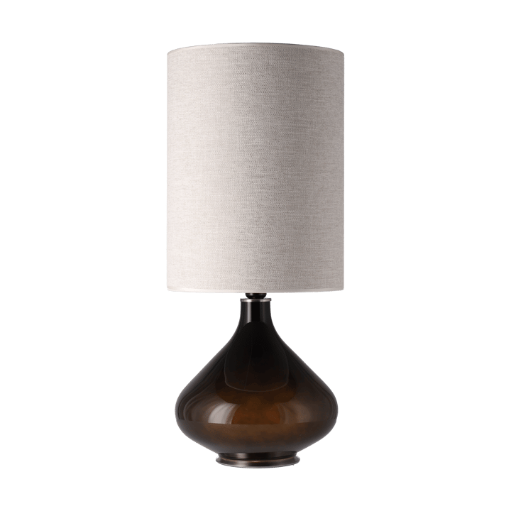 Flavia bordlampe svart lampefot, London Beige L Flavia Lamps