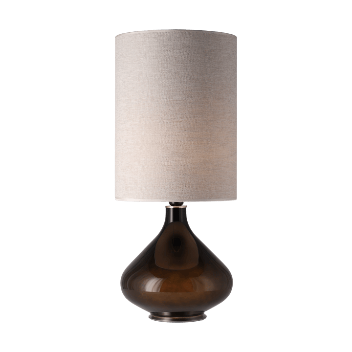 Flavia bordlampe svart lampefot, London Beige L Flavia Lamps