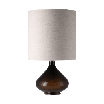 Flavia bordlampe svart lampefot - London Beige M - Flavia Lamps