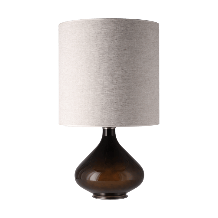 Flavia bordlampe svart lampefot, London Beige M Flavia Lamps