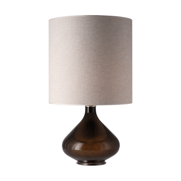 Flavia bordlampe svart lampefot, London Beige M Flavia Lamps