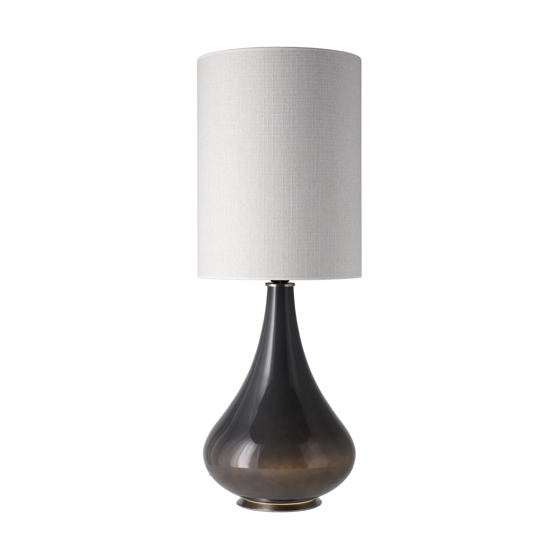 Renata bordlampe grå lampefot, Babel Beige L Flavia Lamps