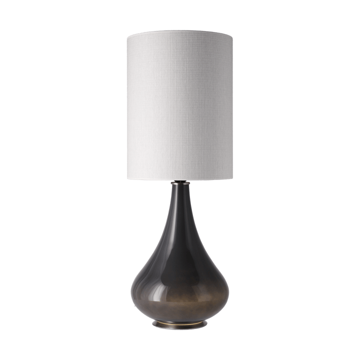 Renata bordlampe grå lampefot, Babel Beige L Flavia Lamps