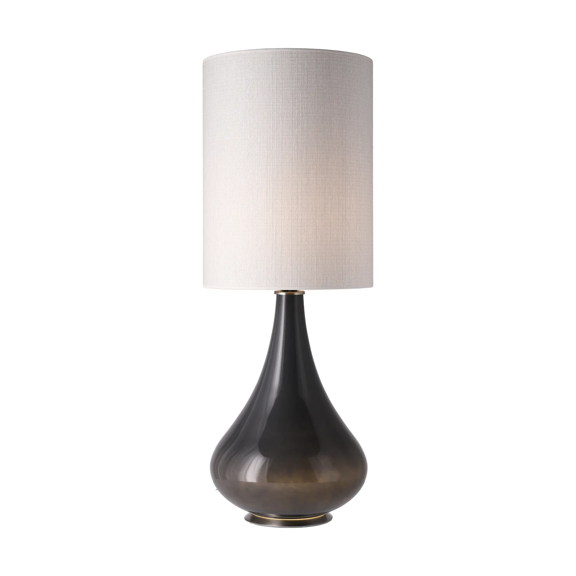 Renata bordlampe grå lampefot, Babel Beige L Flavia Lamps