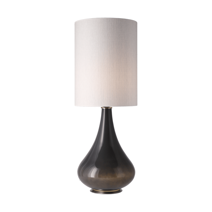 Renata bordlampe grå lampefot, Babel Beige L Flavia Lamps
