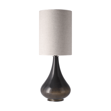 Renata bordlampe grå lampefot - London Beige L - Flavia Lamps