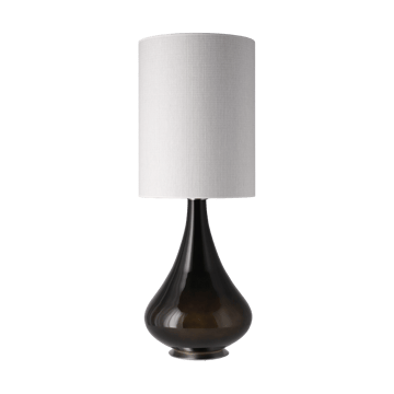 Renata bordlampe svart lampefot - Babel Beige L - Flavia Lamps