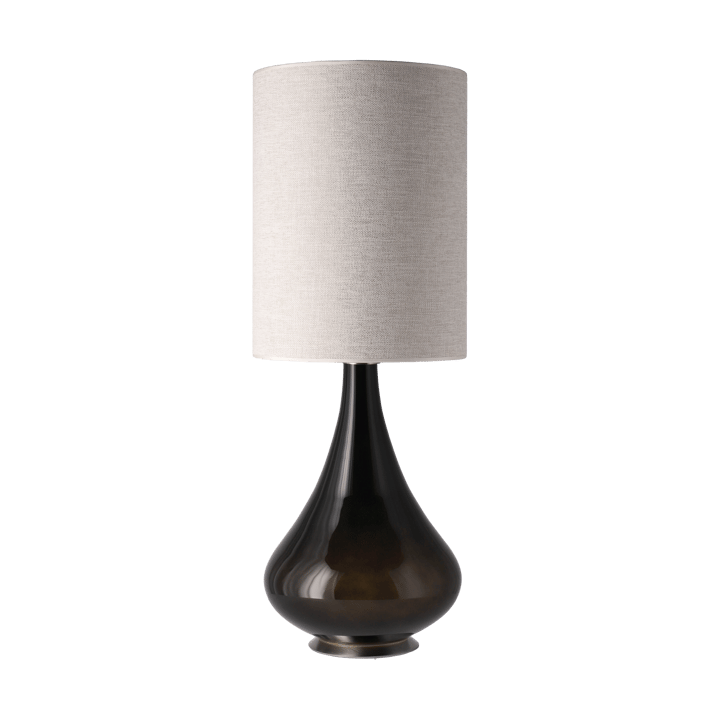 Renata bordlampe svart lampefot, London Beige L Flavia Lamps