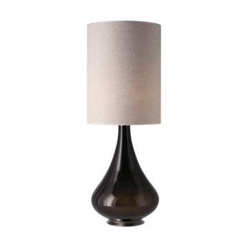 Renata bordlampe svart lampefot - London Beige L - Flavia Lamps