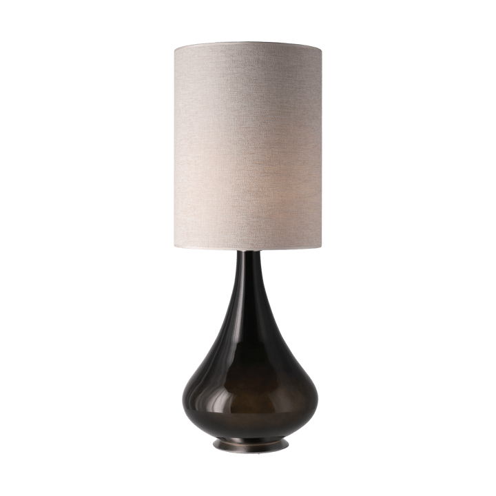 Renata bordlampe svart lampefot, London Beige L Flavia Lamps