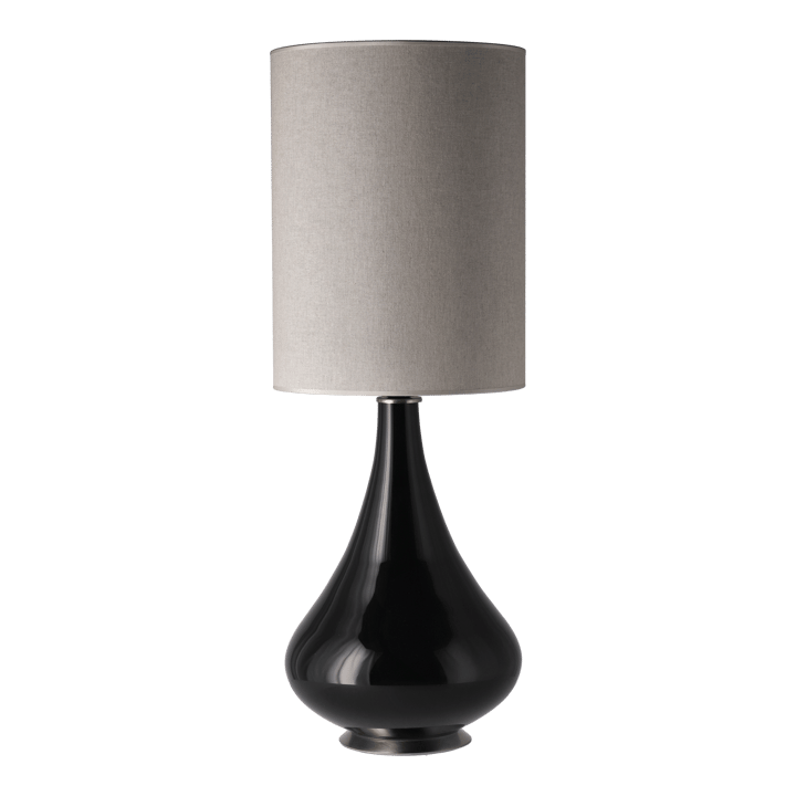Renata bordlampe svart lampefot, Milano Tostado L Flavia Lamps