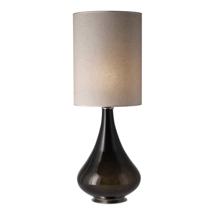 Renata bordlampe svart lampefot, Milano Tostado L Flavia Lamps