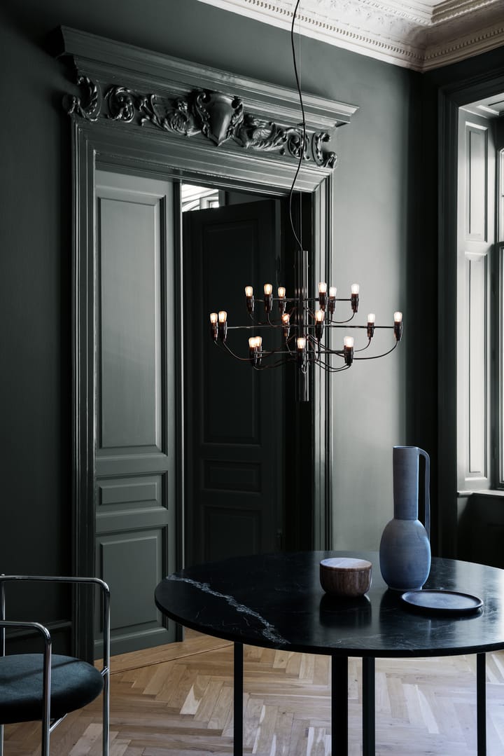 2097 Sarfatti lysekrone, Matsvart 18 lamper Flos