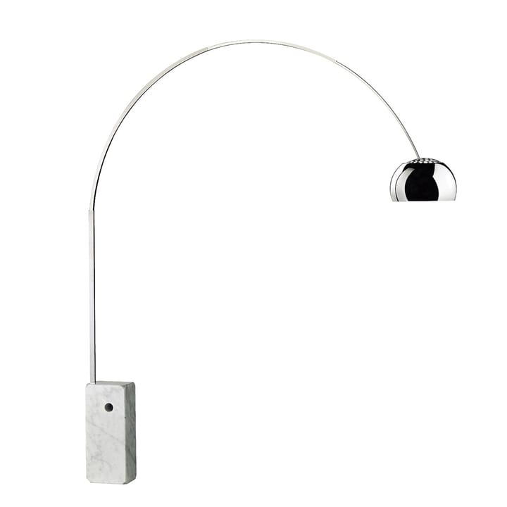 Arco gulvlampe - Krom-fot av carraramarmor - Flos