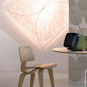 Ariette 1 vegglampe - Hvit-tekstilduk/stål stativ - Flos