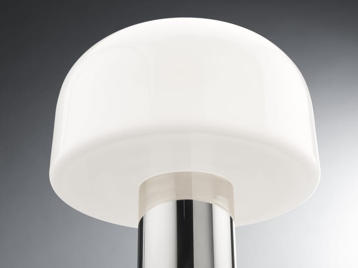 Bellhop Glass T bordlampe, Bright aluminum Flos