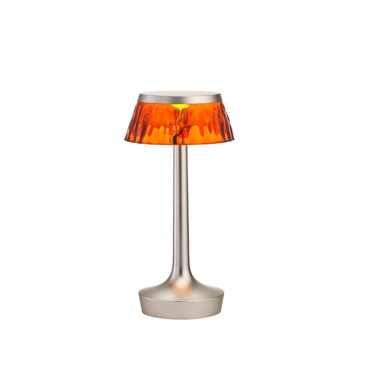 Bon Jour Unplugged bordlampe - Matt chrome-amber - Flos