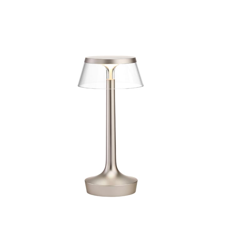 Bon Jour Unplugged bordlampe - Matt chrome-transparent - Flos