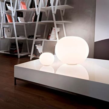 Glo-ball T1 bordlampe - Hvit opalglass-matt sølvstativ - Flos