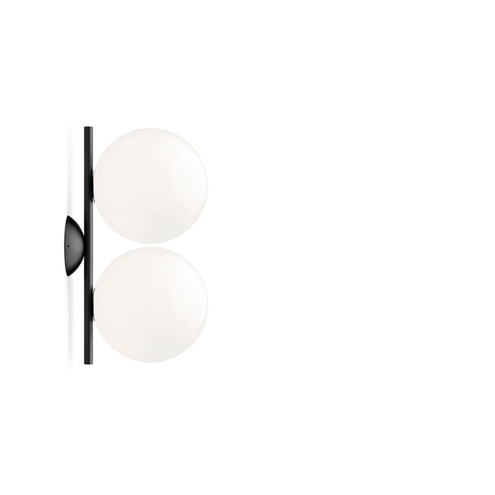 IC lights C/W1 Double vegglampe - Svart-opal - Flos