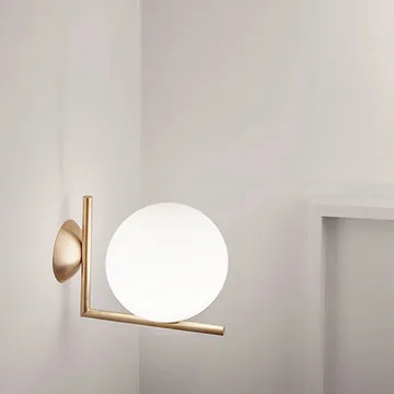 IC lights C/W1 vegglampe - Børstet messing-opal - Flos