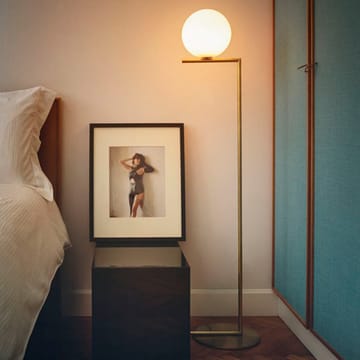IC lights F1 gulvlampe - Børstet messing-opal - Flos