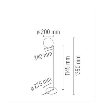 IC lights F1 gulvlampe - Krom-opal - Flos