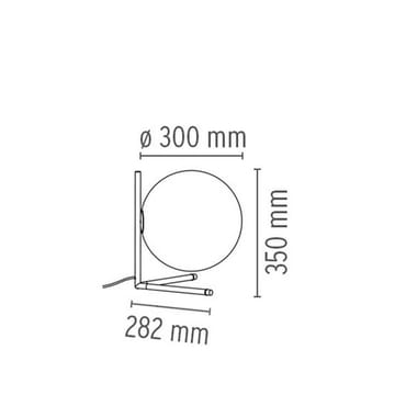 IC lights T2 bordlampe - Børstet messing-opal - Flos