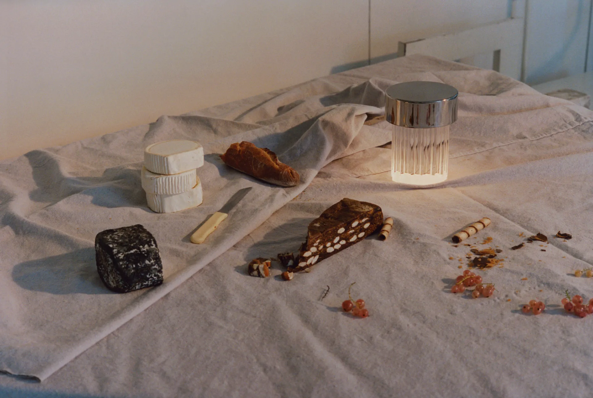 Last Order Fluted IP55 bordlampe, Rustfritt stål Flos