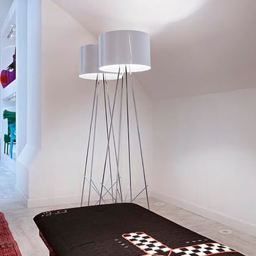 Ray F2 gulvlampe - Hvit-krom - Flos