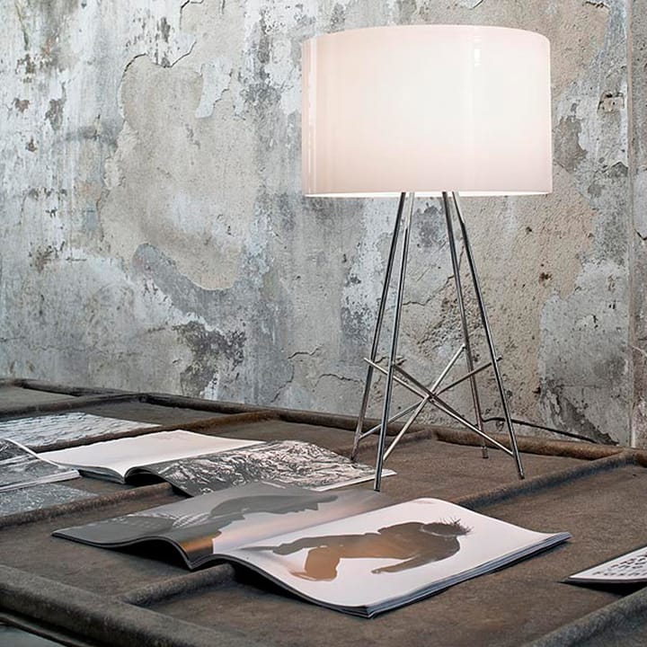 Ray T bordlampe, Hvit-krom Flos