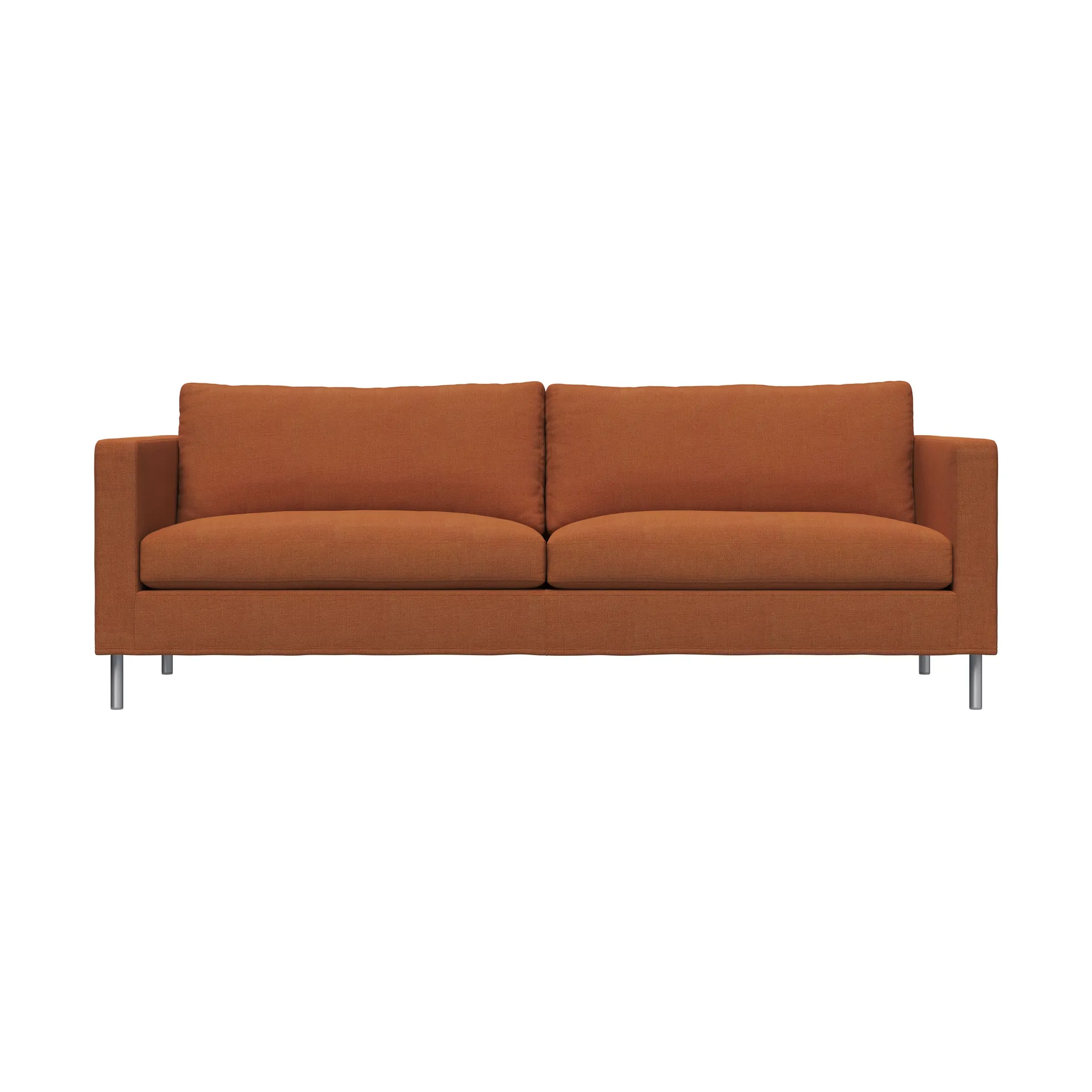 Alex 2,5-seters sofa, Stoff Hiro Rustred-aluminiumben Fogia
