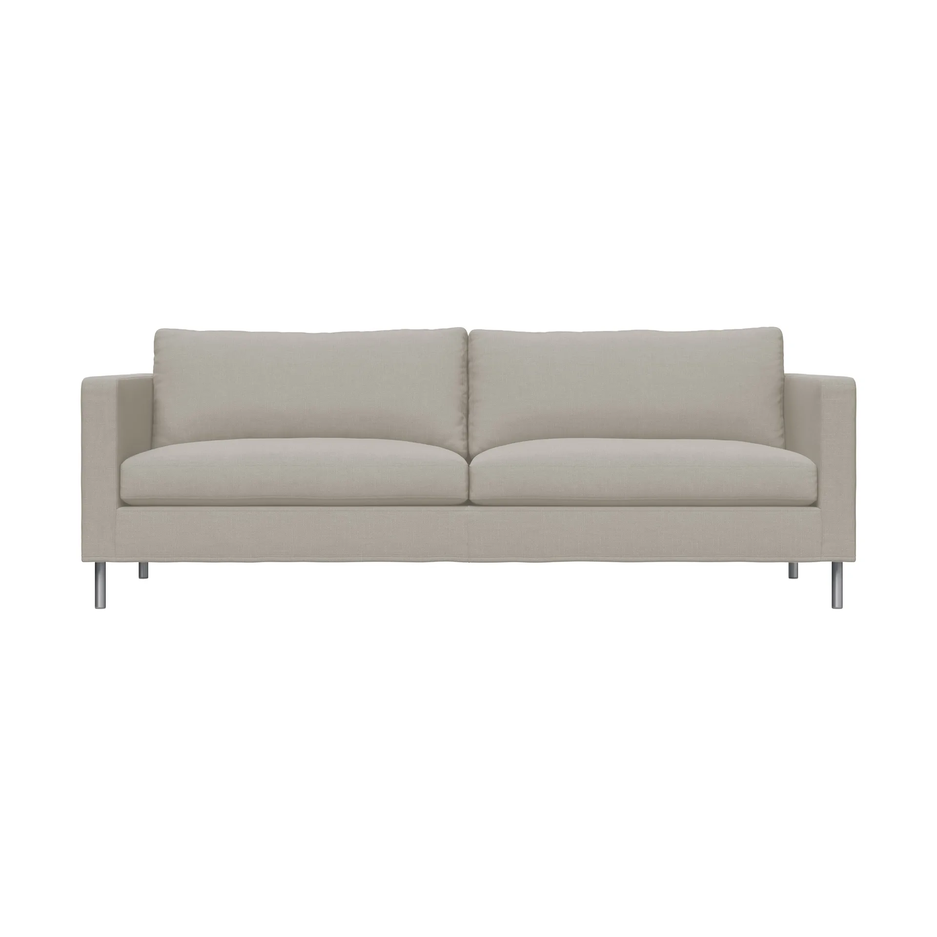 Alex 2,5-seters sofa, Stoff Hiro Sand-aluminiumben Fogia