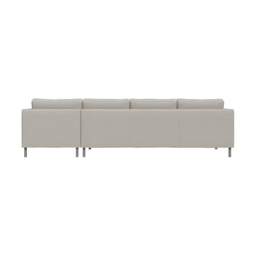 Alex 3-seters sofa chaise longue høyre - Stoff Hiro Sand-aluminiumben - Fogia