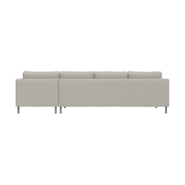 Alex 3-seters sofa chaise longue høyre, Stoff Hiro Sand-aluminiumben Fogia