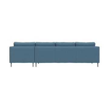 Alex 3-seters sofa chaise longue høyre - Tekstil Hiro Light Blue-aluminiumben - Fogia