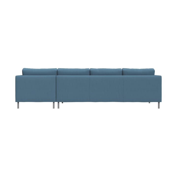 Alex 3-seters sofa chaise longue høyre, Tekstil Hiro Light Blue-aluminiumben Fogia