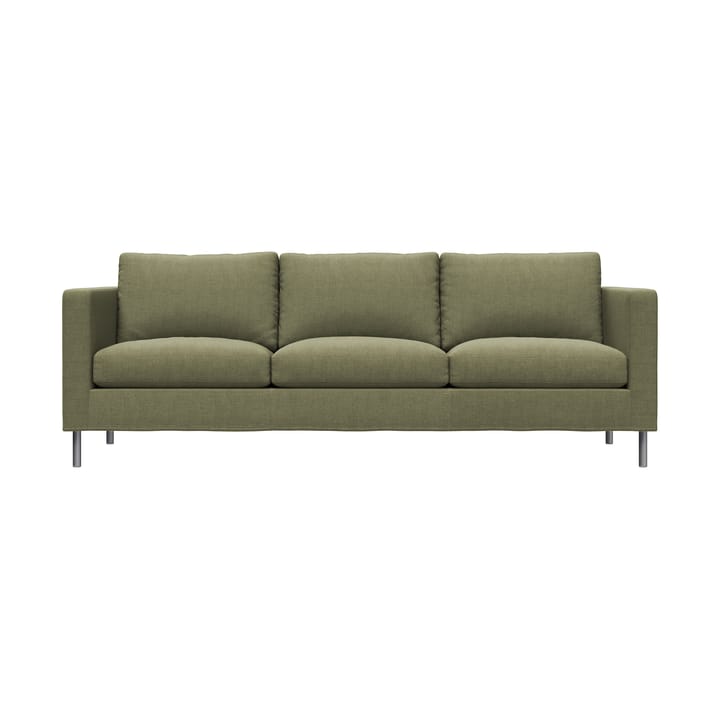 Alex 3-seters sofa - Stoff Hiro Lightgreen-aluminiumben - Fogia