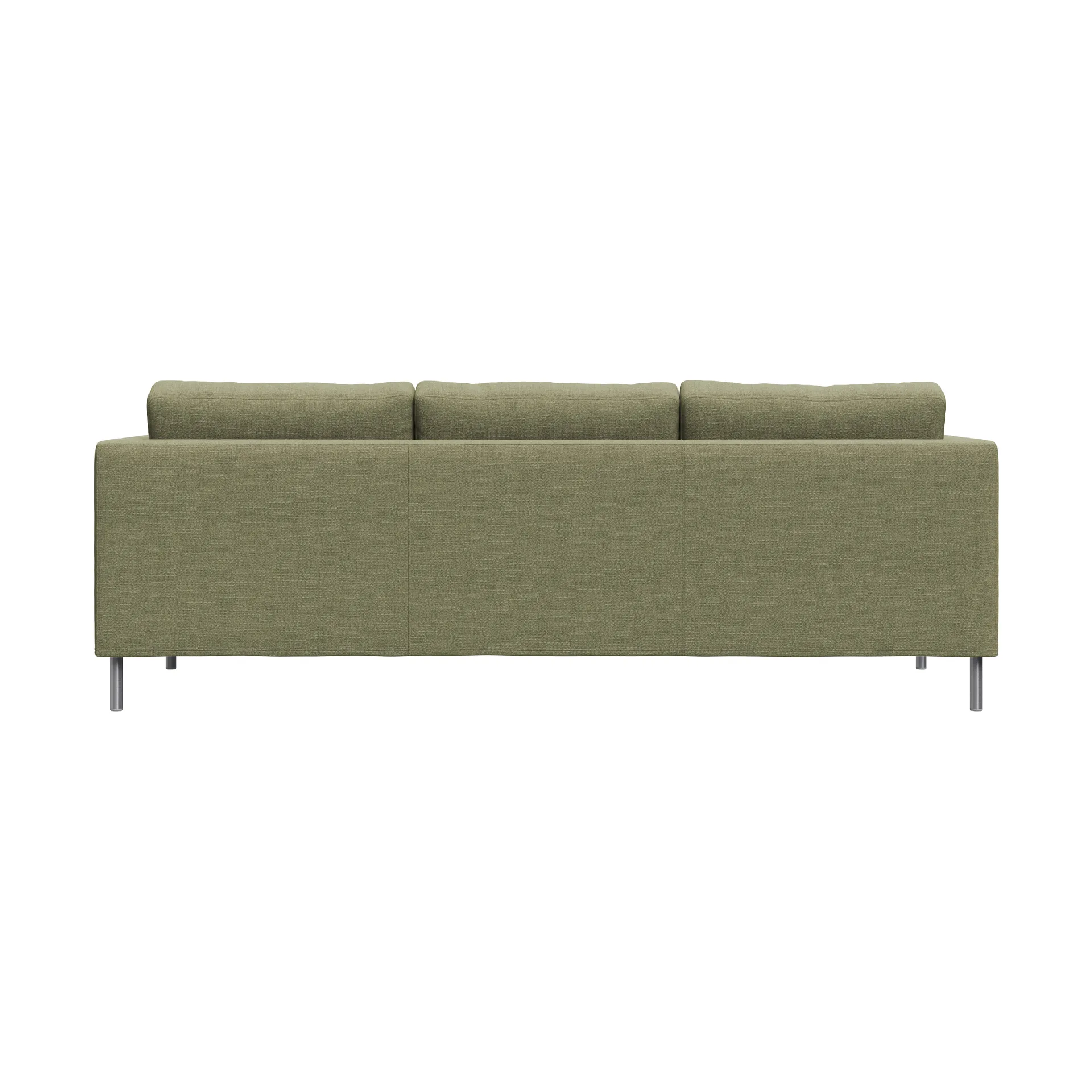 Alex 3-seters sofa, Stoff Hiro Lightgreen-aluminiumben Fogia