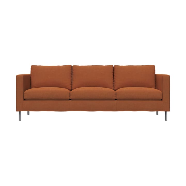 Alex 3-seters sofa - Stoff Hiro Rustred-aluminiumben - Fogia