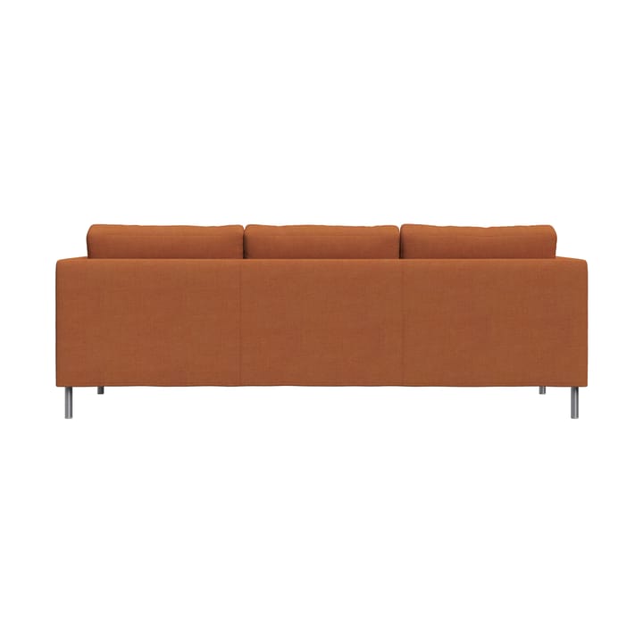Alex 3-seters sofa, Stoff Hiro Rustred-aluminiumben Fogia