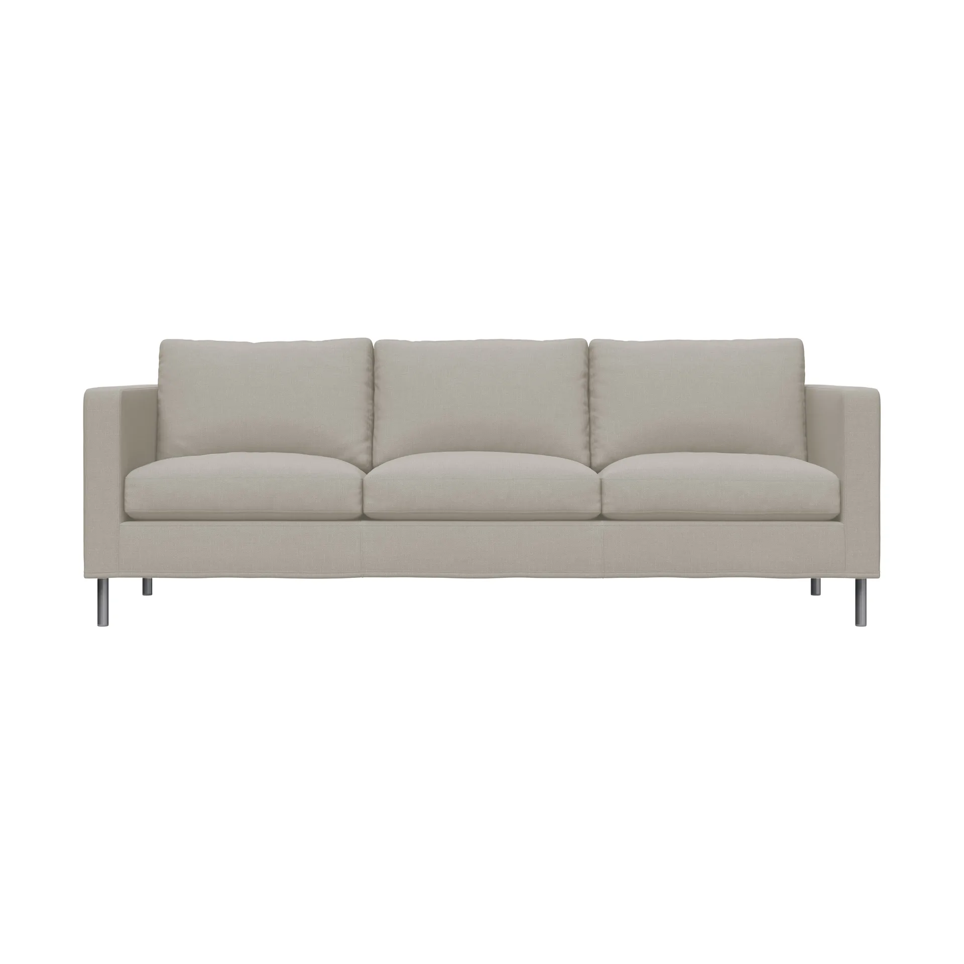 Alex 3-seters sofa, Stoff Hiro Sand-aluminiumben Fogia