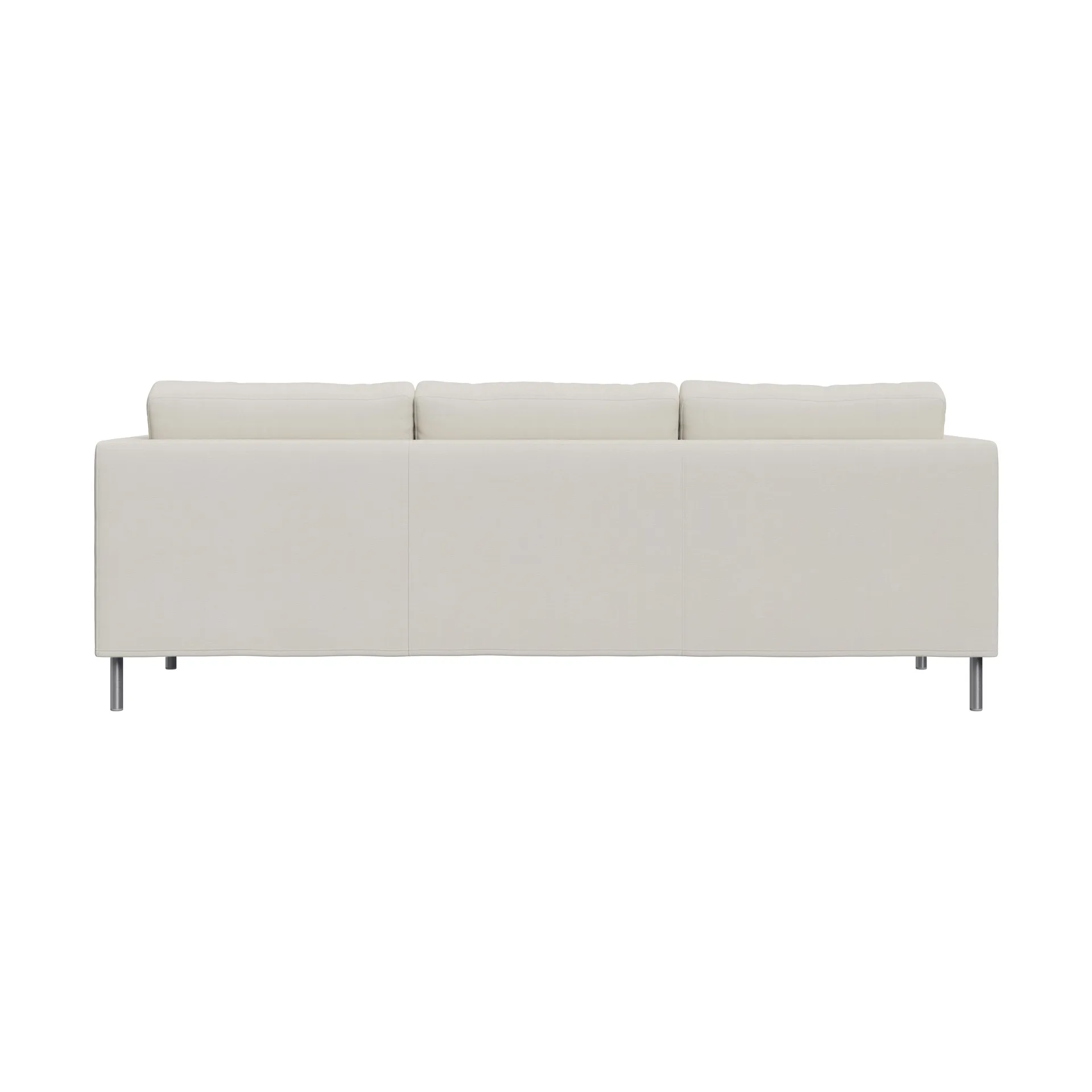 Alex 3-seters sofa, Stoff Hiro White-aluminiumben Fogia