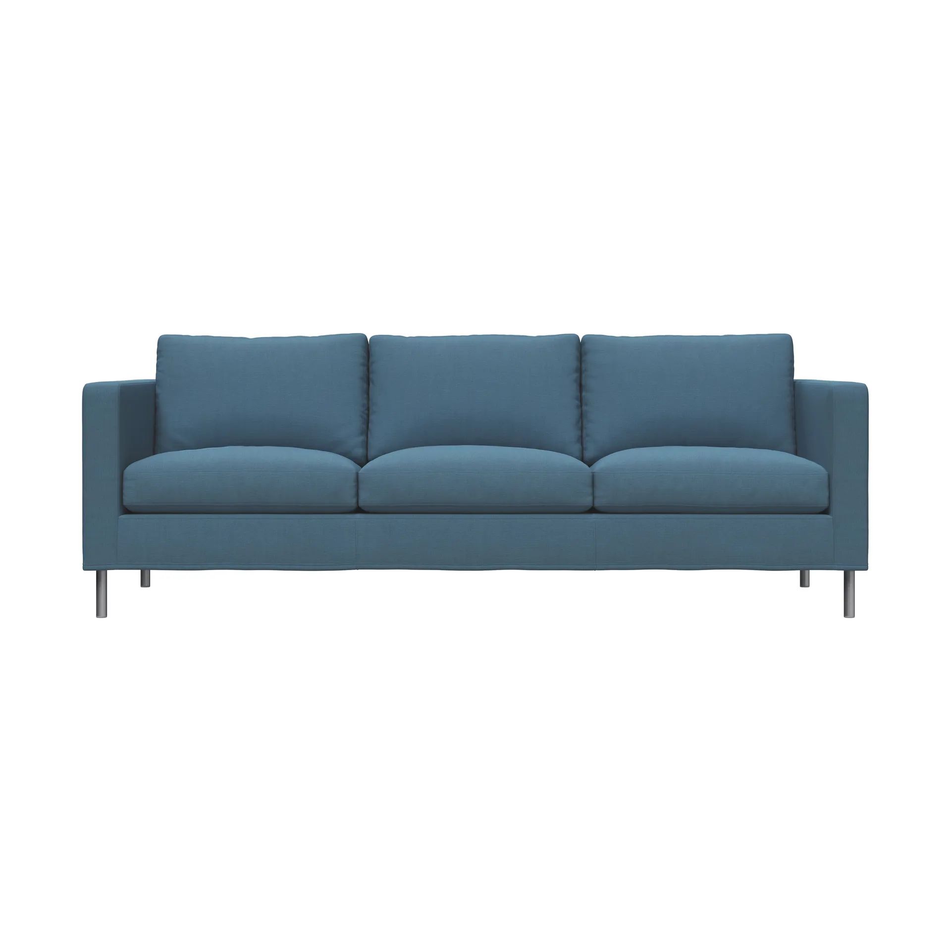 Alex 3-seters sofa, Tekstil Hiro Light Blue-aluminiumben Fogia