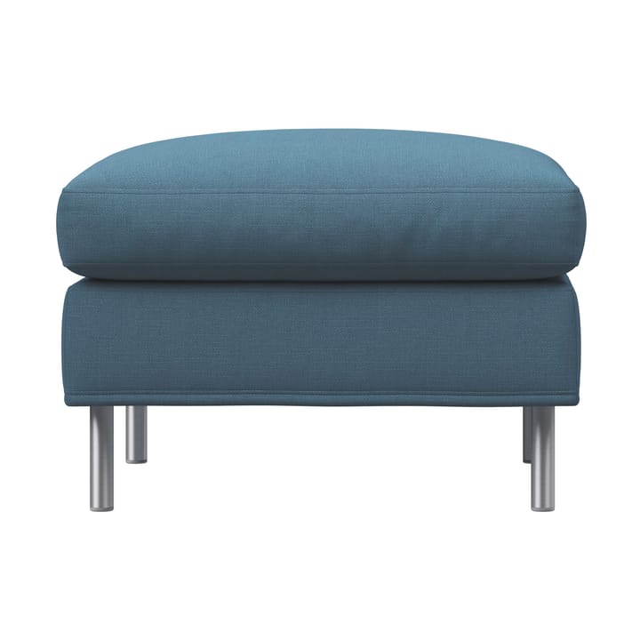 Alex fotskammel large - Tekstil Hiro Light Blue-aluminiumben - Fogia