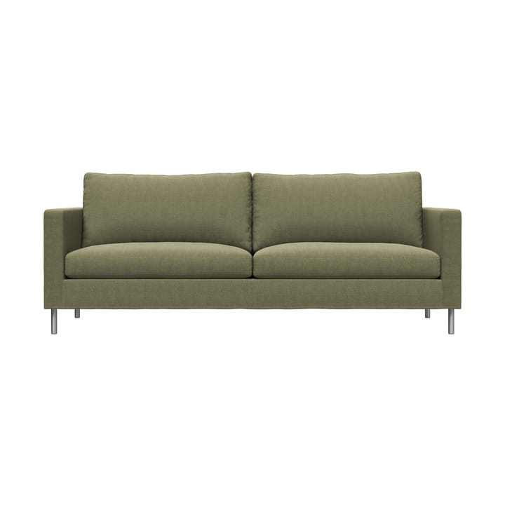 Alex High 2,5-seters sofa - Stoff Hiro Lightgreen-aluminiumben - Fogia