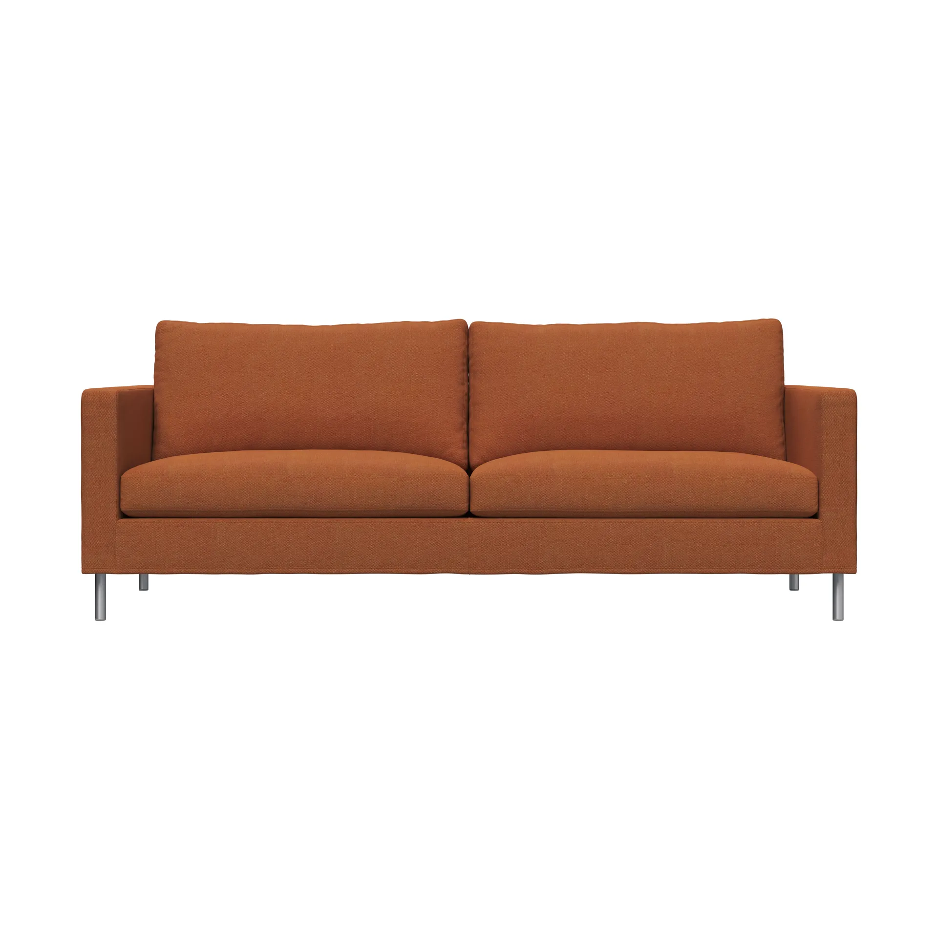 Alex High 2,5-seters sofa, Stoff Hiro Rustred-aluminiumben Fogia