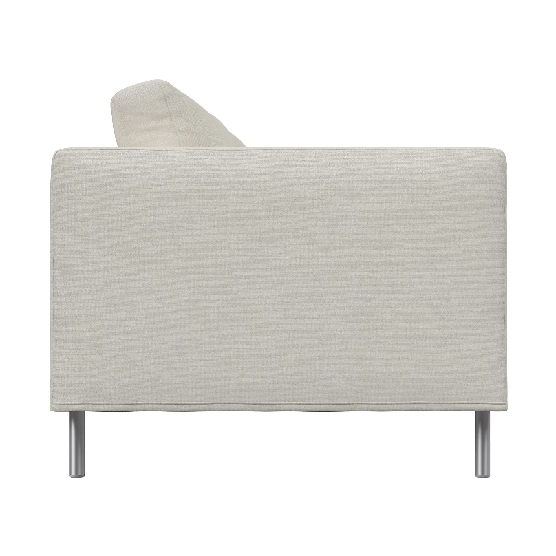 Alex High 2,5-seters sofa, Stoff Hiro White-aluminiumben Fogia