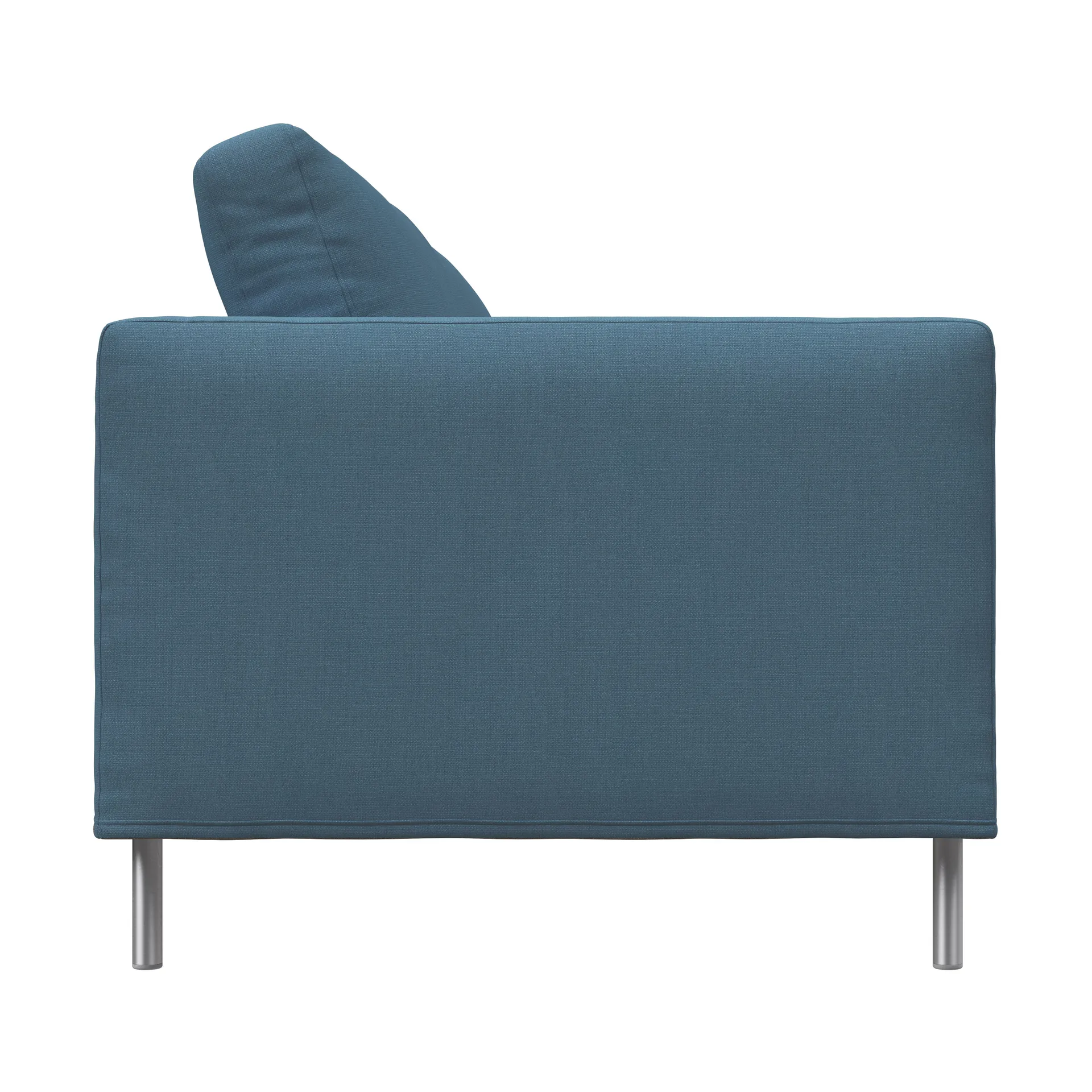 Alex High 2,5-seters sofa, Tekstil Hiro Light Blue-aluminiumben Fogia